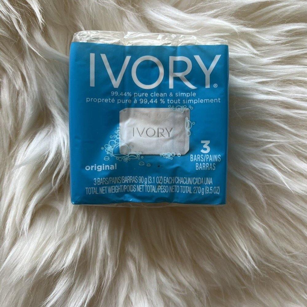Ivory Soap Vintage Pack of 3 Retro Old Style packaging 3oz Bars Y2K Film Prop